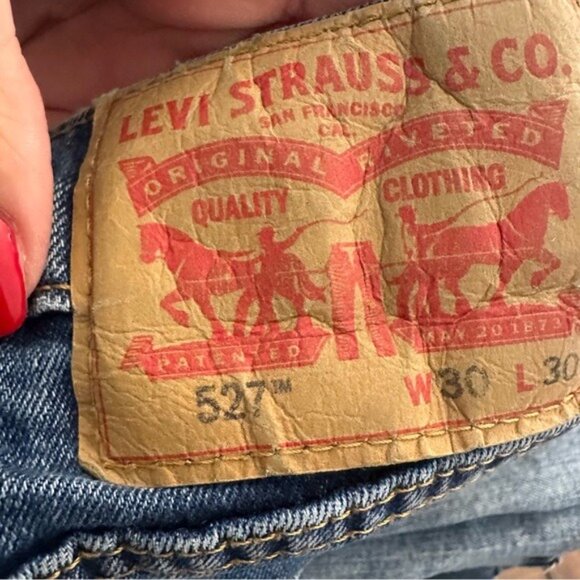 Vintage Levi’s 527 Distressed Medium Wash Straight-Leg Jeans Size 30x30 - Picture 8 of 10